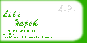 lili hajek business card